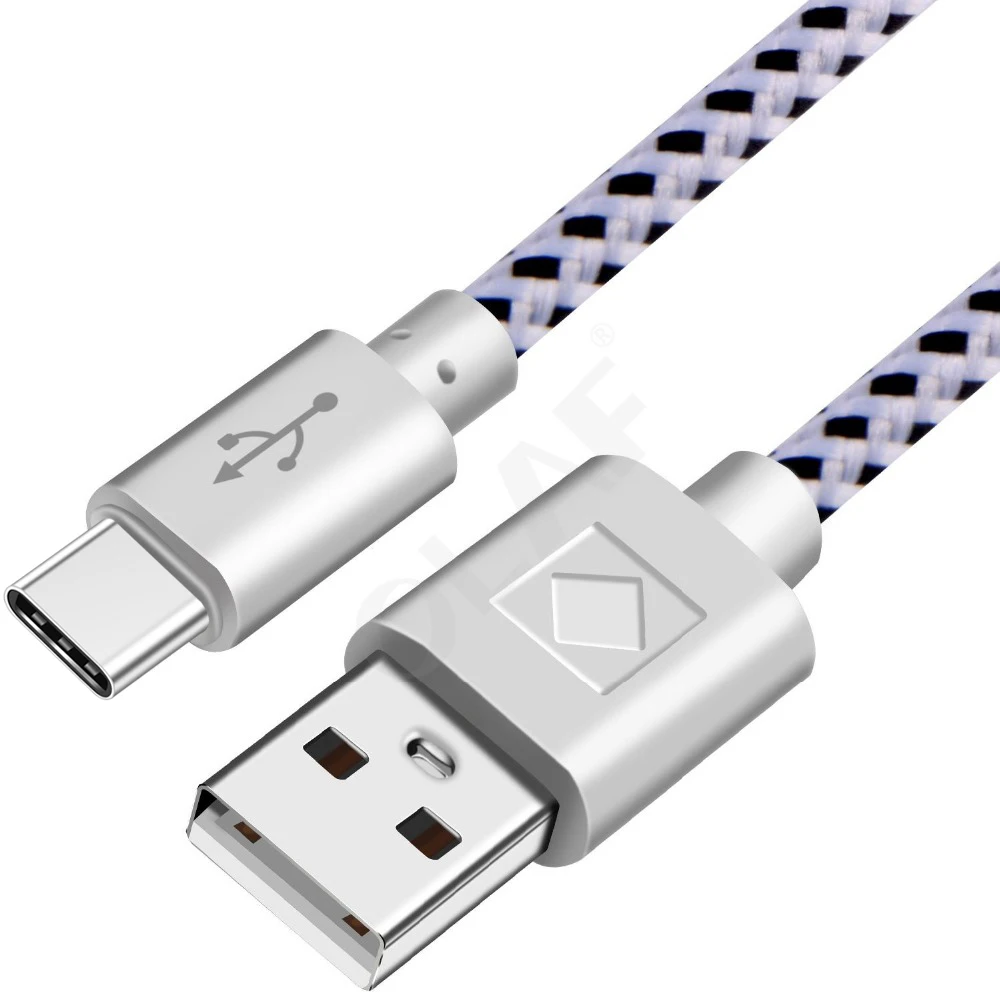 OLAF Nylon Braided USB Type C Cable 1M 2M 3M Data Sync Fast Charging USB C Cable For Samsung S9 S10 Xiaomi mi9 mi8 Huawei Type-c