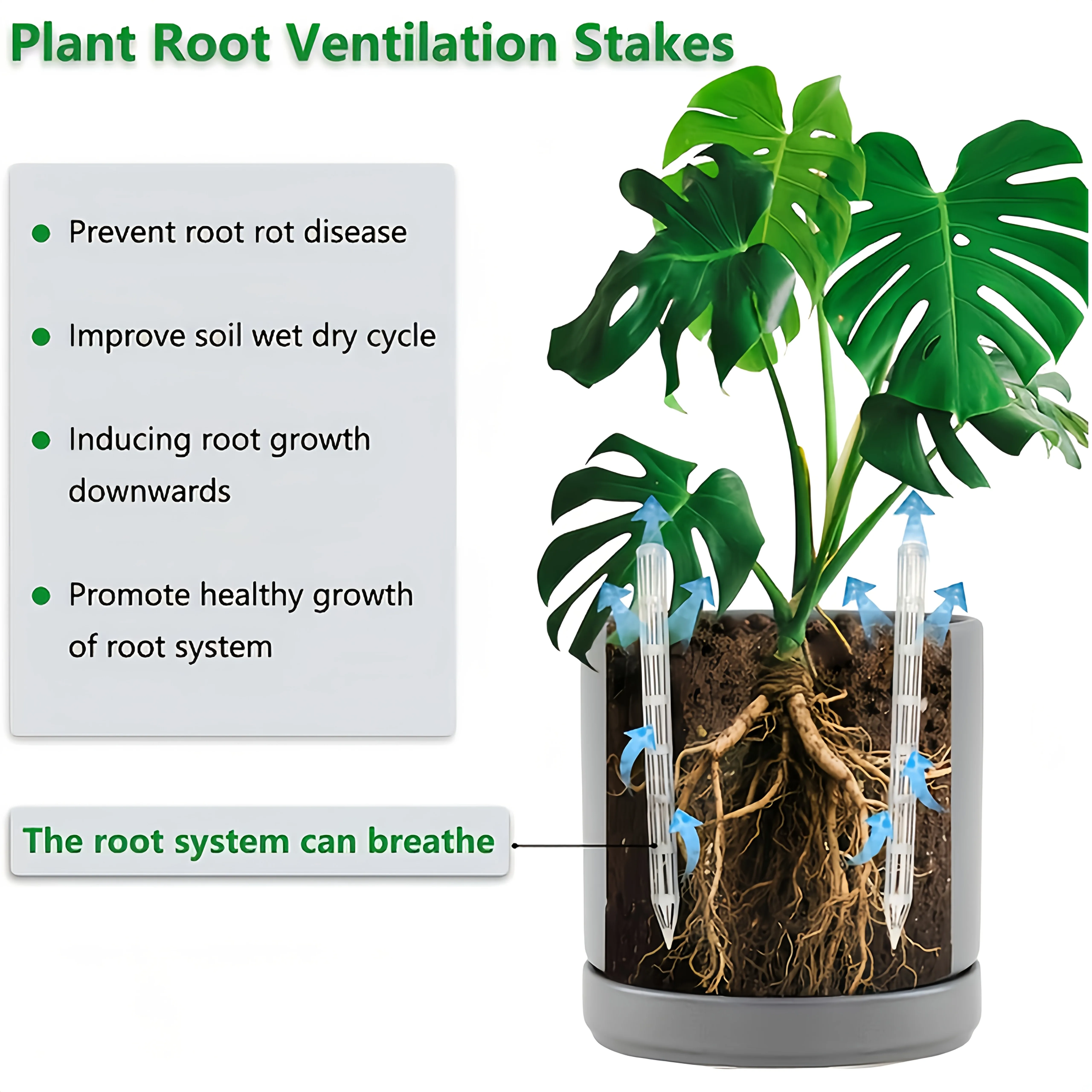 10/20Pcs Drainage Pipes To Prevent Root Rot and Improve Drainage, Suitable for Indoor and Outdoor Use Plant Root Ventilation