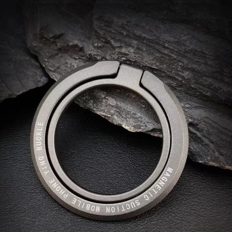Magnetic Cell Phone Ring Holder Mobile Phone Bracket Removable Cell Phone Grip Kickstand for iPhone MagSafe Samsung Xiaomi