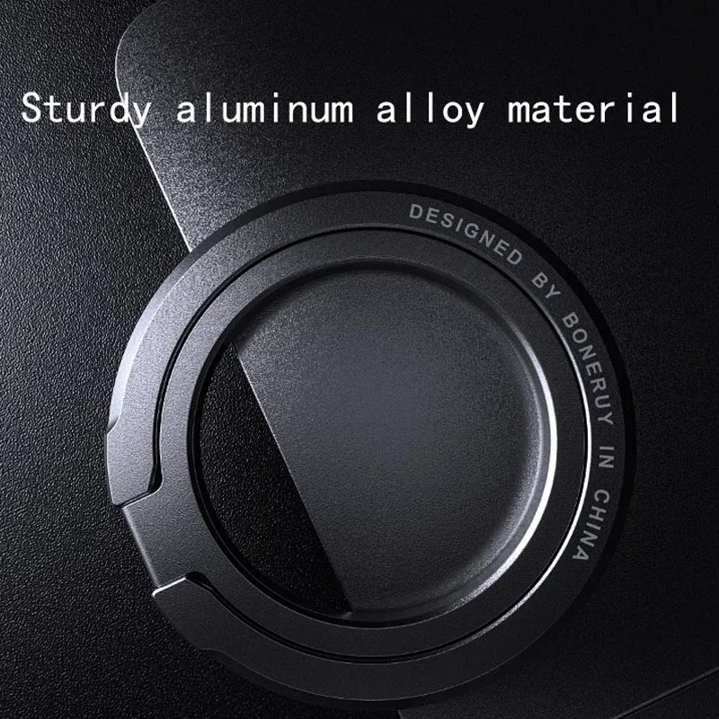 Magnetic Cell Phone Ring Holder Mobile Phone Bracket Removable Cell Phone Grip Kickstand for iPhone MagSafe Samsung Xiaomi