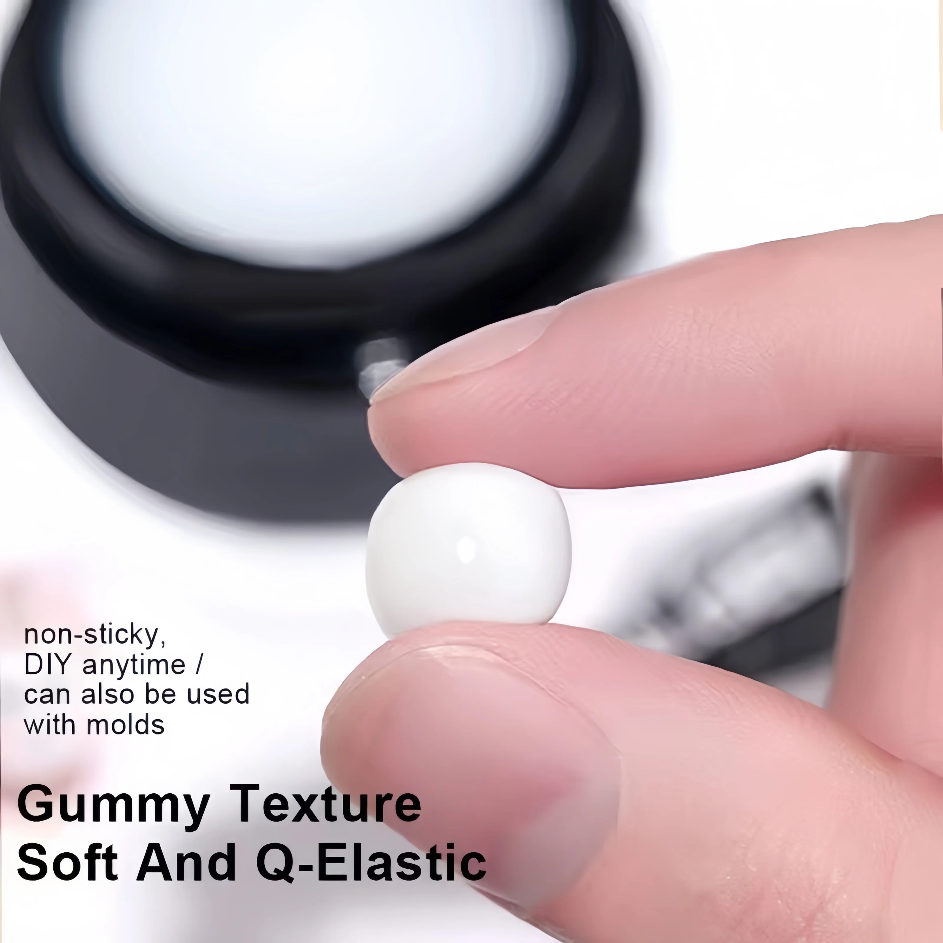 3D Nail Gel, Non-Sticky Hard Long-Lasting Overlay, Creates 3D Bow Geometric Letter Shapes, Salon Quality, Soluble Residue-Free A