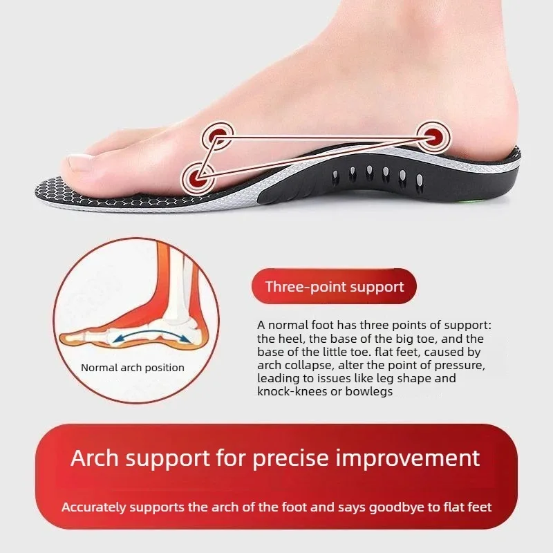 Orthotic Arch Support Sports Insoles 1 Pair Shock Absorbing Graphene Antibacterial Anti-Odor Shoe Pads Foot Pain Relief Running