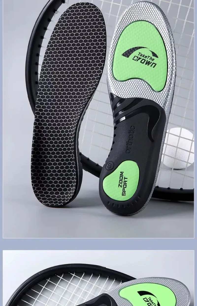 Orthotic Arch Support Sports Insoles 1 Pair Shock Absorbing Graphene Antibacterial Anti-Odor Shoe Pads Foot Pain Relief Running