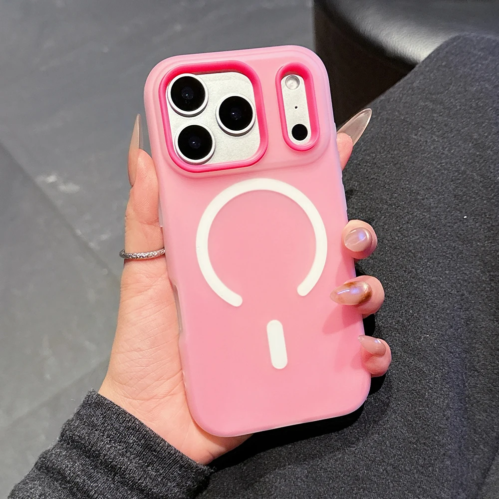 Original Candy Color 2IN1 For Magsafe Wireless Charging Case For iPhone 18 17 16 15 14 13 12 11 Pro Max PLUS AIR Magnetic Cover