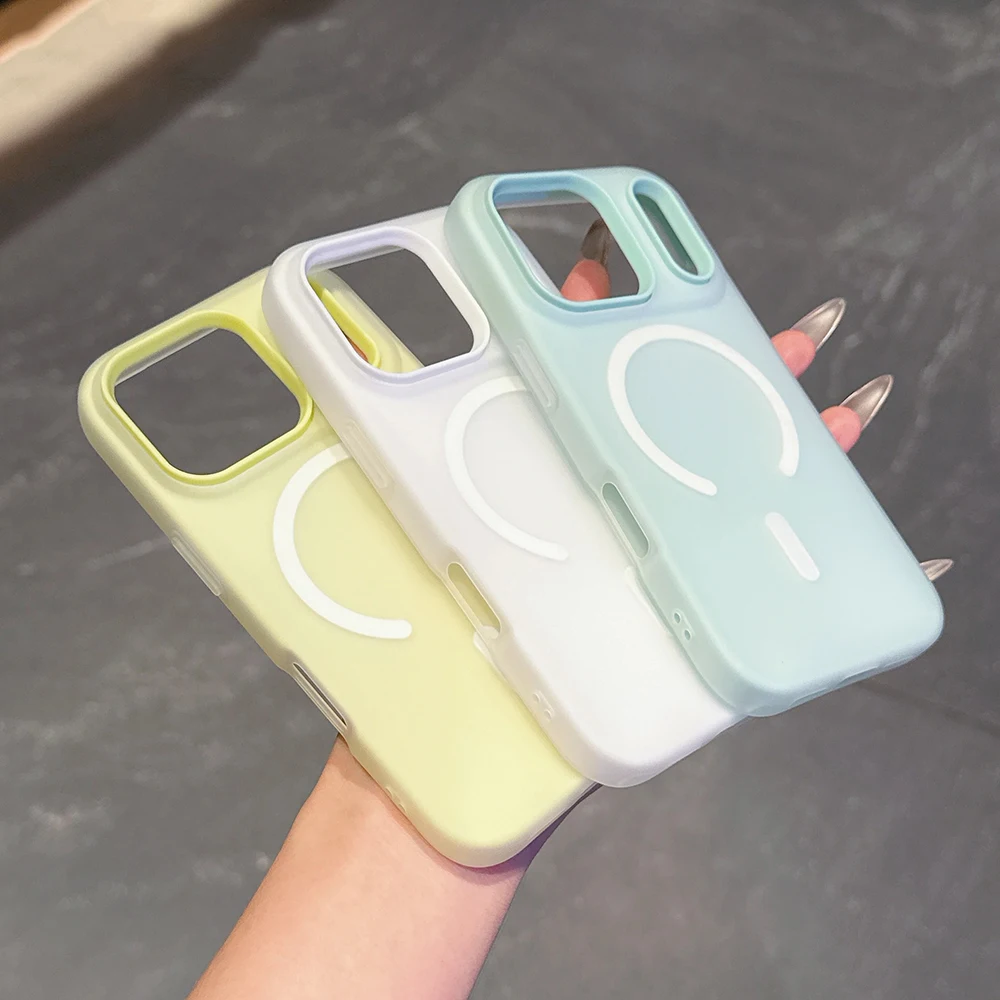 Original Candy Color 2IN1 For Magsafe Wireless Charging Case For iPhone 18 17 16 15 14 13 12 11 Pro Max PLUS AIR Magnetic Cover
