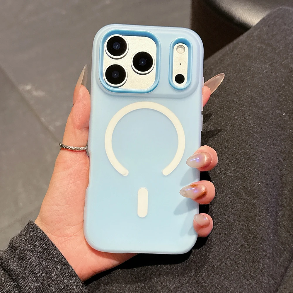Original Candy Color 2IN1 For Magsafe Wireless Charging Case For iPhone 18 17 16 15 14 13 12 11 Pro Max PLUS AIR Magnetic Cover