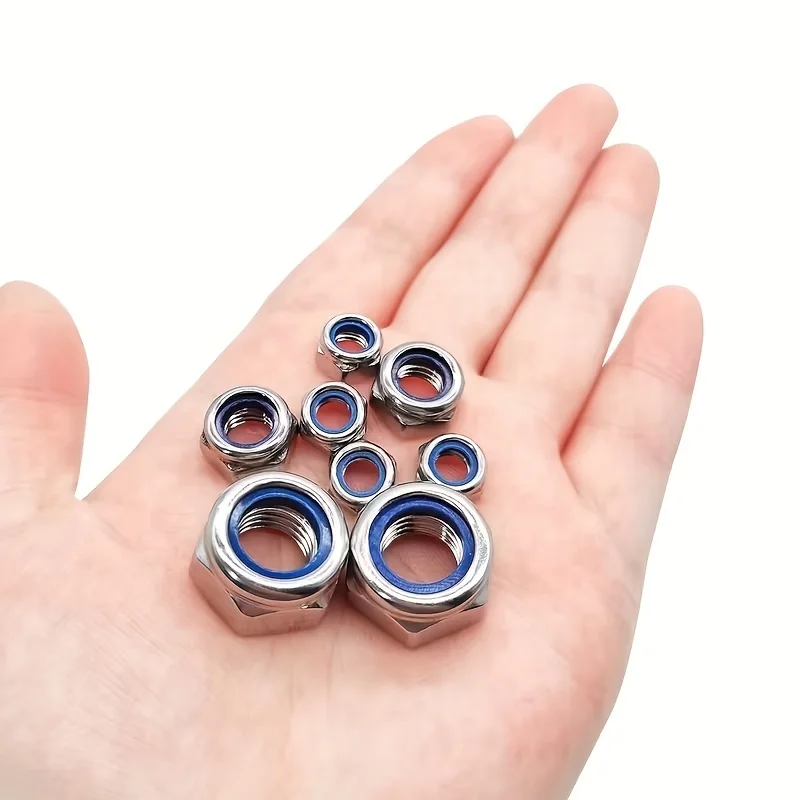 Anti-Loosening Hex Nuts M3-M10 40/42/200/220pcs Non-Slip Locking Fasteners for Industrial Construction Electronics Automotive