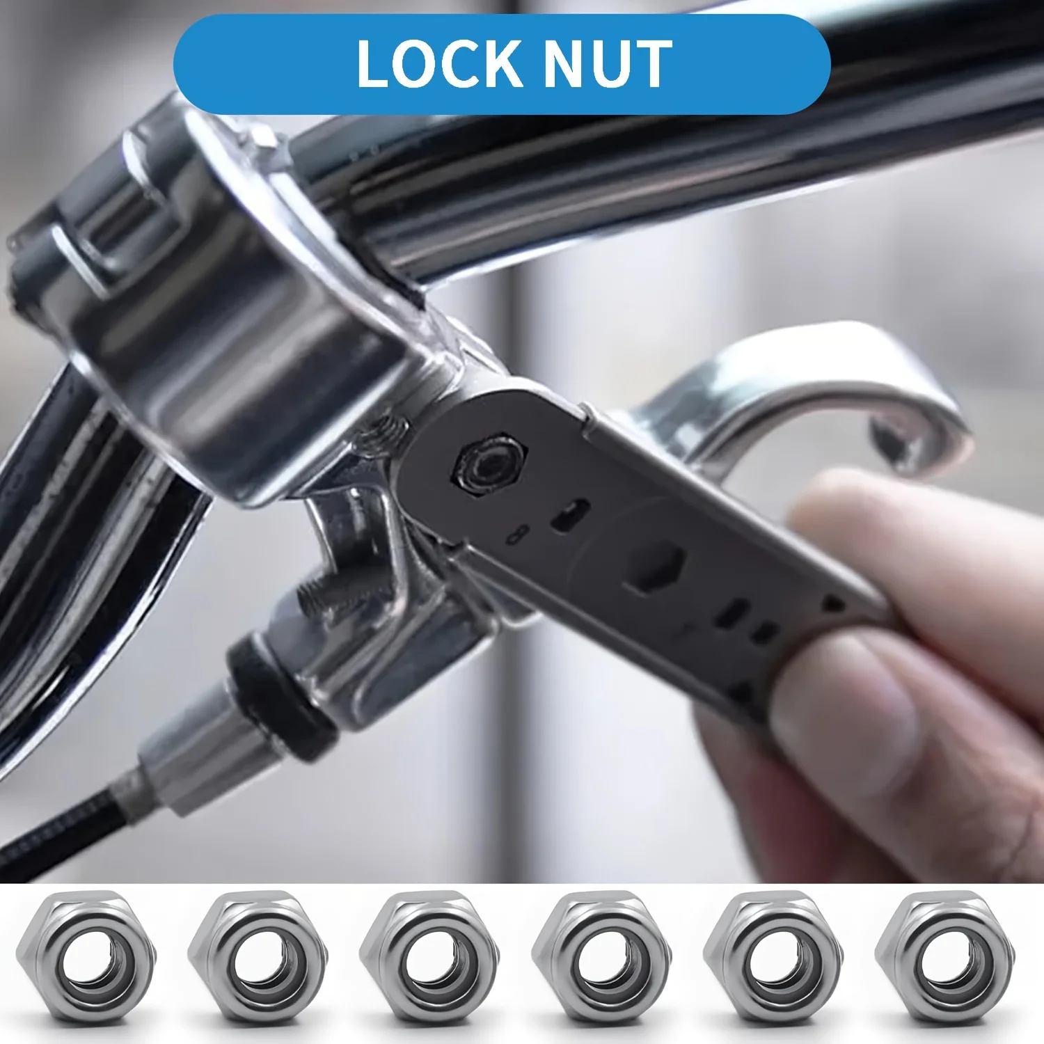 Anti-Loosening Hex Nuts M3-M10 40/42/200/220pcs Non-Slip Locking Fasteners for Industrial Construction Electronics Automotive