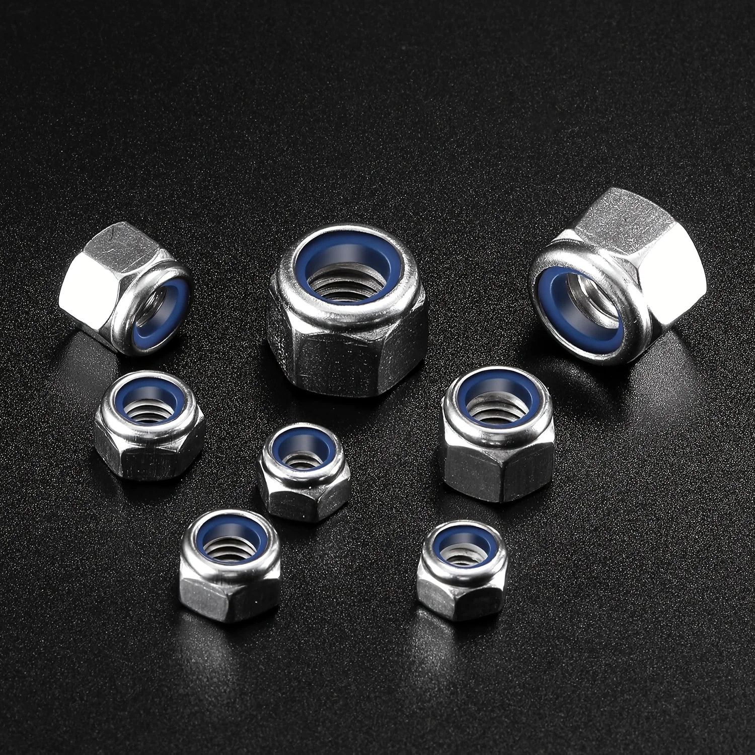 Anti-Loosening Hex Nuts M3-M10 40/42/200/220pcs Non-Slip Locking Fasteners for Industrial Construction Electronics Automotive