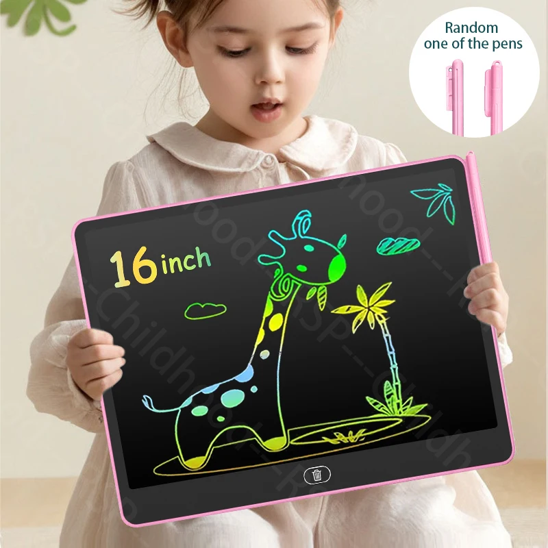 11/13/16 Inch Kids Chalkboard LCD Writing Board Tablet Drawing Painting Educational Toy for Children Aged 3-8 Years Boys Girls