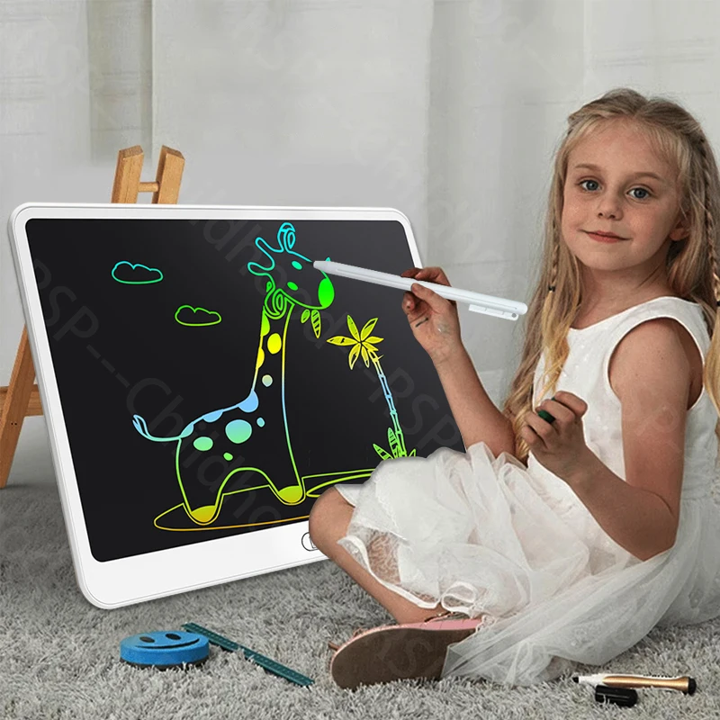 11/13/16 Inch Kids Chalkboard LCD Writing Board Tablet Drawing Painting Educational Toy for Children Aged 3-8 Years Boys Girls