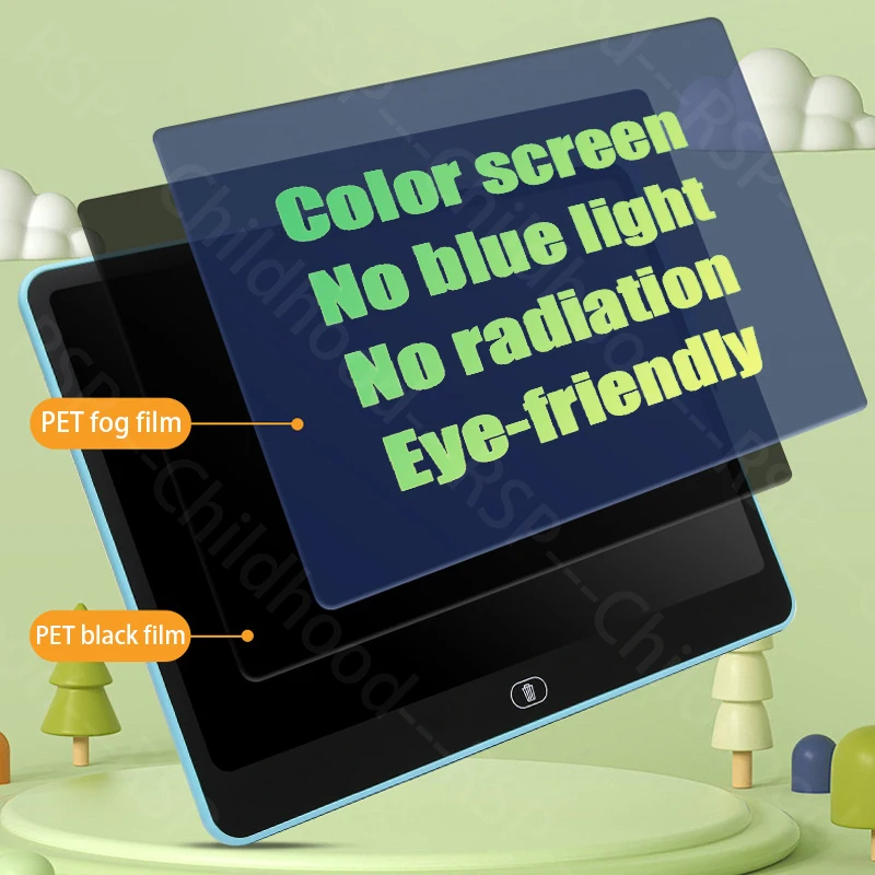 11/13/16 Inch Kids Chalkboard LCD Writing Board Tablet Drawing Painting Educational Toy for Children Aged 3-8 Years Boys Girls