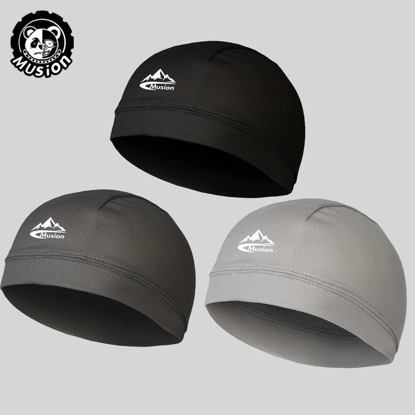 Musion Under Helmet Beanie Cap Vented Sweat Absorbent Moisture Wicking for Men Cycling Motorcycle Riders