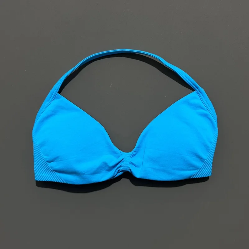Sports Strappy Bra Yoga Underwear Women Gym Top Running Exercise Backless Bra High Support Active Wear Fitness Workout Halter