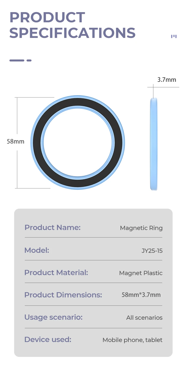 For Magsafe Strong Magnetic Ring Phone Holder Stands Adhesive Magnet Wall Cell Phone Mount Car Dashboard Mount for IPhone 15