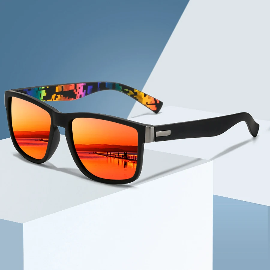 3PCS Fashion Classic Square UV400 Sunglasses Men Women Driving Fishing Colorful Trendy Lightweight Outdoor Goggles