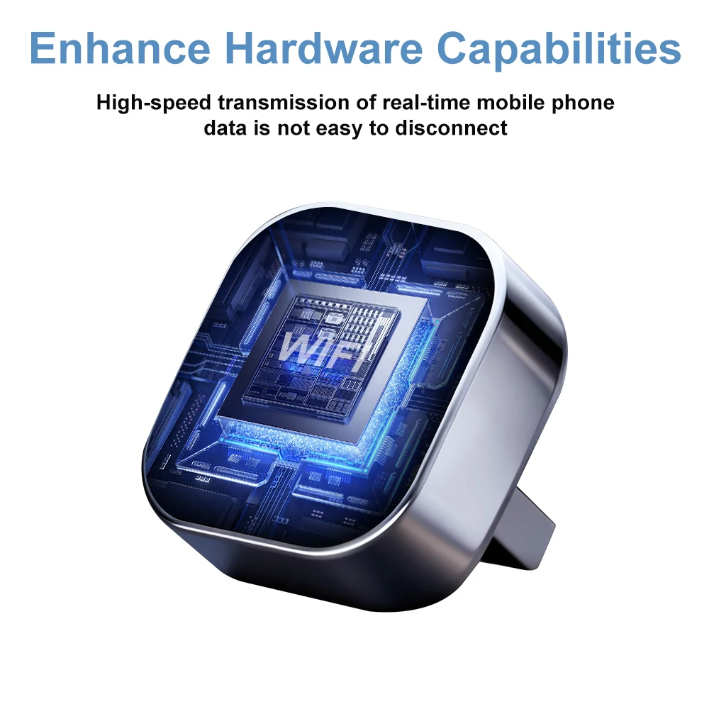 2026 NEWEST Wireless CarPlay Adapter 2-in-1 Wired to Wireless Dongle for Apple & Android Plug and Play Universal Car Accessory