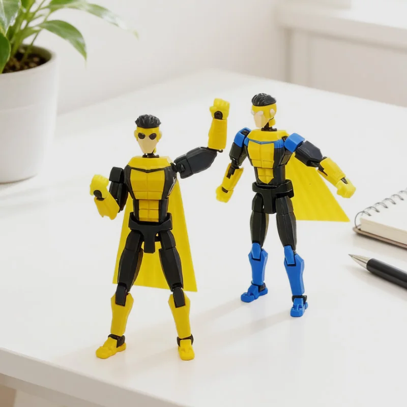 3D Printed Invincible Boy Invincible Mark Multi-Jointed Movable Model Light Blue Stripe Style Dummy13 T13 Collection