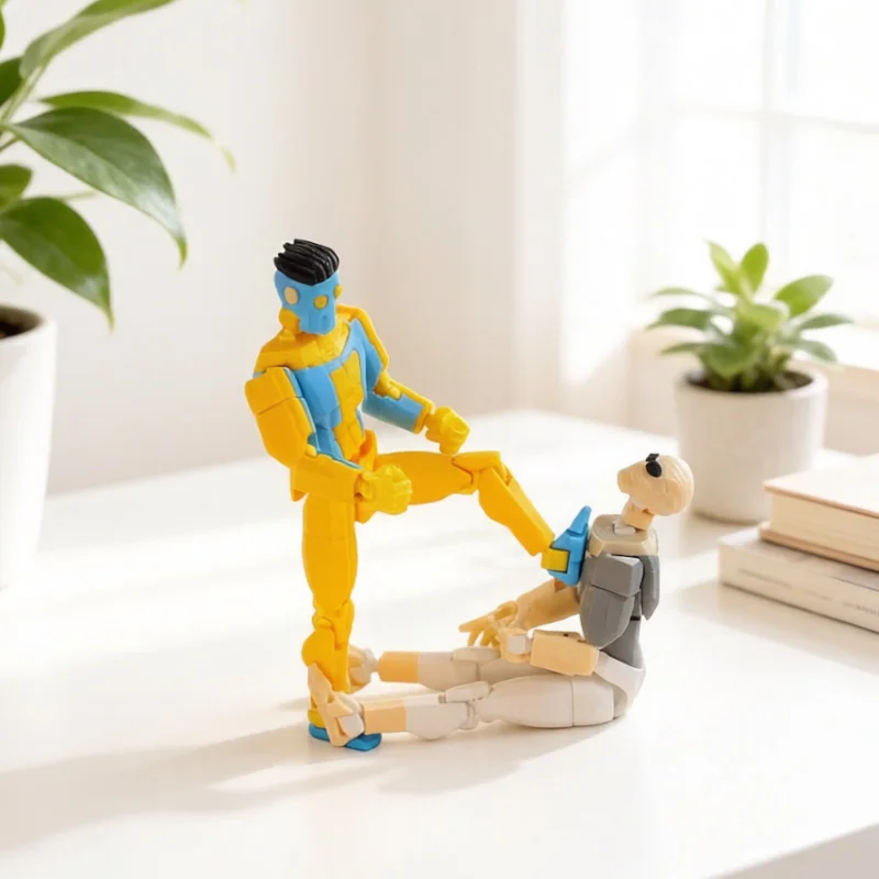 3D Printed Invincible Boy Invincible Mark Multi-Jointed Movable Model Light Blue Stripe Style Dummy13 T13 Collection