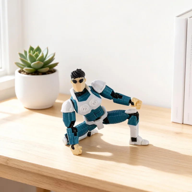 3D Printed Invincible Boy Invincible Mark Multi-Jointed Movable Model Light Blue Stripe Style Dummy13 T13 Collection