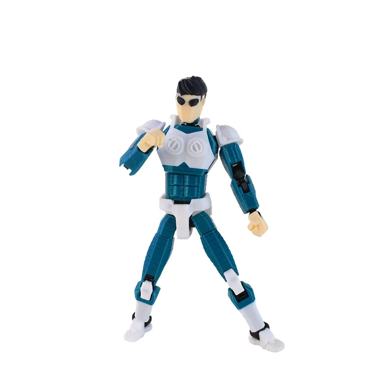 3D Printed Invincible Boy Invincible Mark Multi-Jointed Movable Model Light Blue Stripe Style Dummy13 T13 Collection