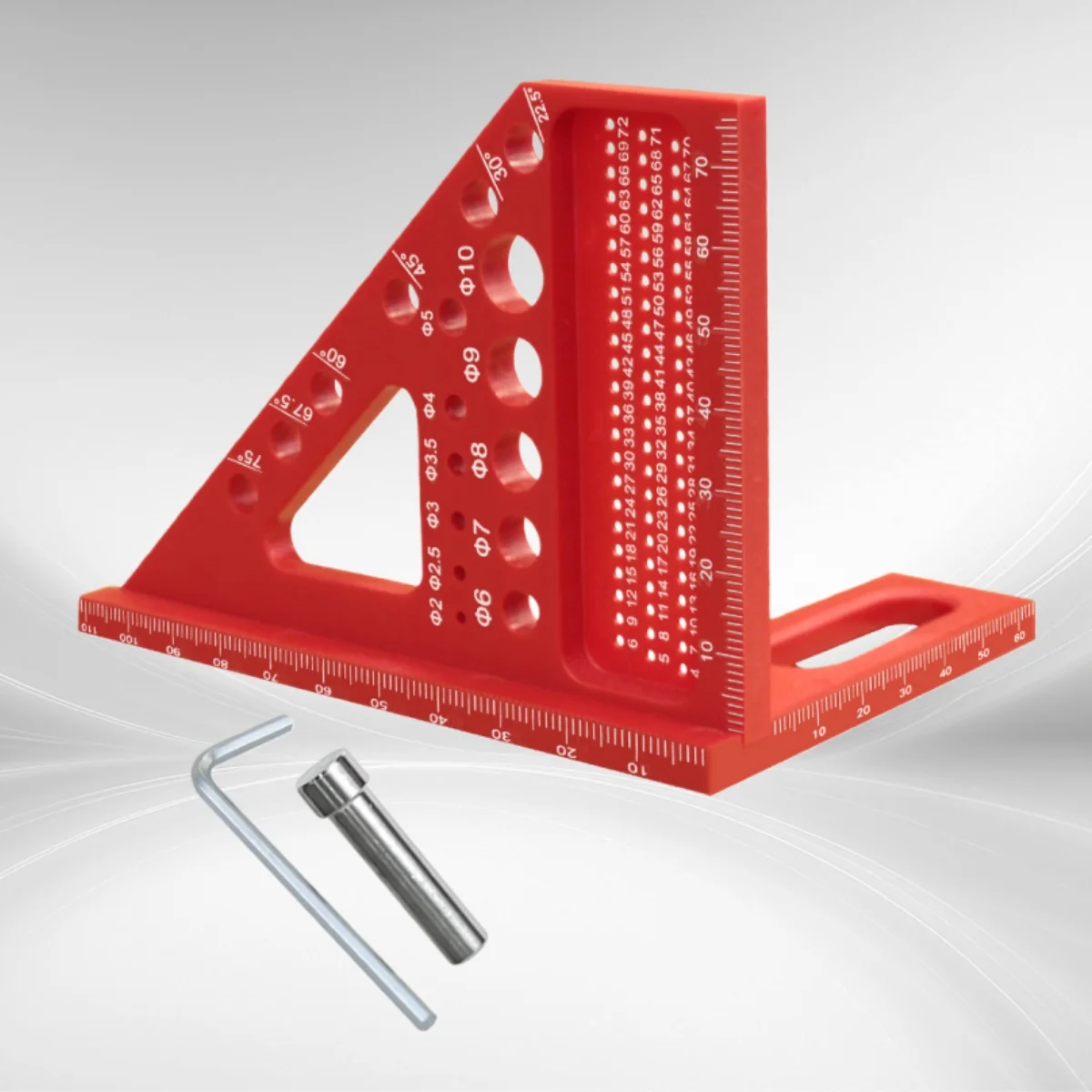1pc Woodworking Multi Angle Square Protractor Plastic Angler Scriber Woodworking Square or W/ Dowel Pins Miter Triangular Ruler