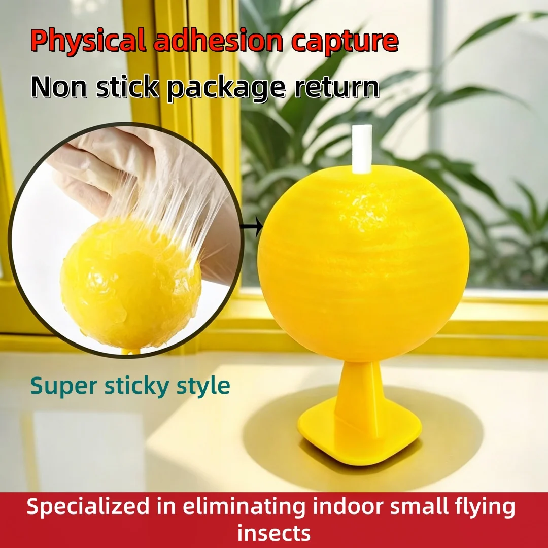 Landisun Fruit Fly Traps Fungus Gnat-Traps for Indoor-Outdoor Yellow Fruit-Fly Sticky-Trap Plants Flying Bug Insects Traps
