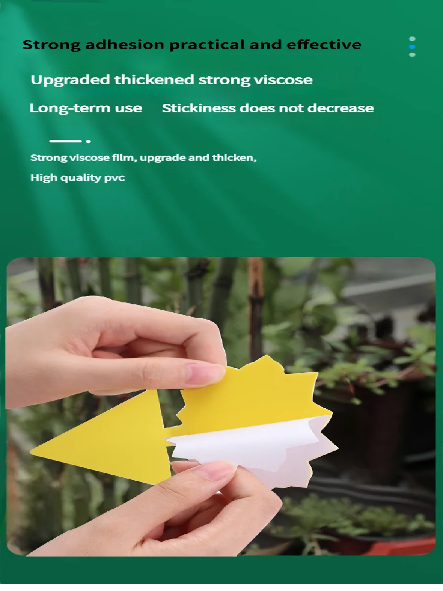 Landisun Fruit Fly Traps Fungus Gnat-Traps for Indoor-Outdoor Yellow Fruit-Fly Sticky-Trap Plants Flying Bug Insects Traps