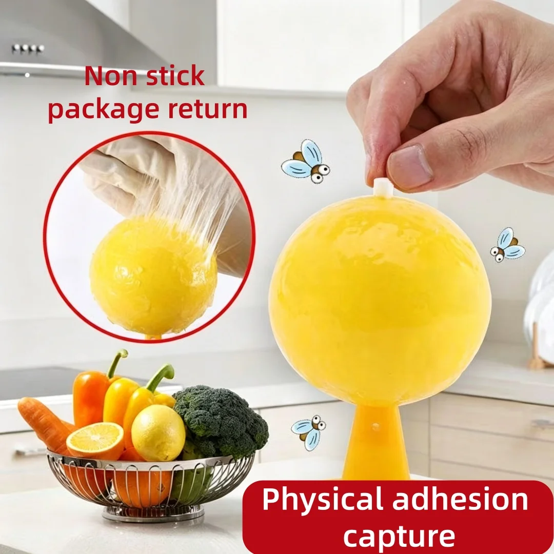 Landisun Fruit Fly Traps Fungus Gnat-Traps for Indoor-Outdoor Yellow Fruit-Fly Sticky-Trap Plants Flying Bug Insects Traps