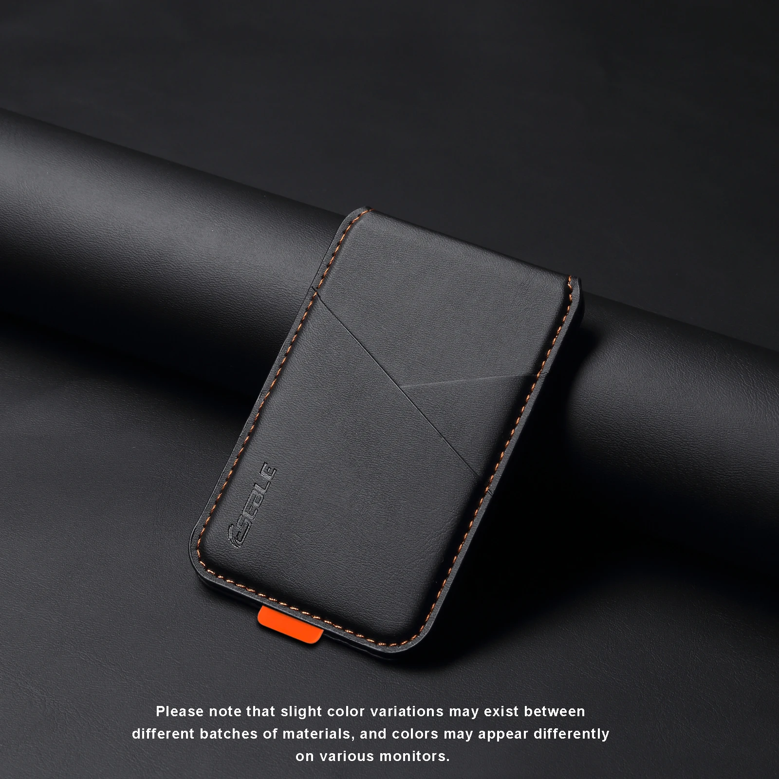 Premium PU Leather Magnetic Phone Card Holder, RFID Anti-Skimming Wallet Compatible with Magnetic Wireless Charging Smartphones,