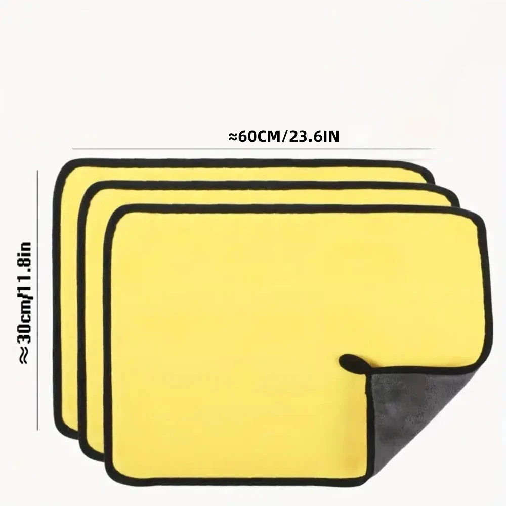 Double Sides Car Microfiber Cloths Super Absorbent Washing Drying Cleaning Towels Auto Detailing Towel Rags Clean Tool