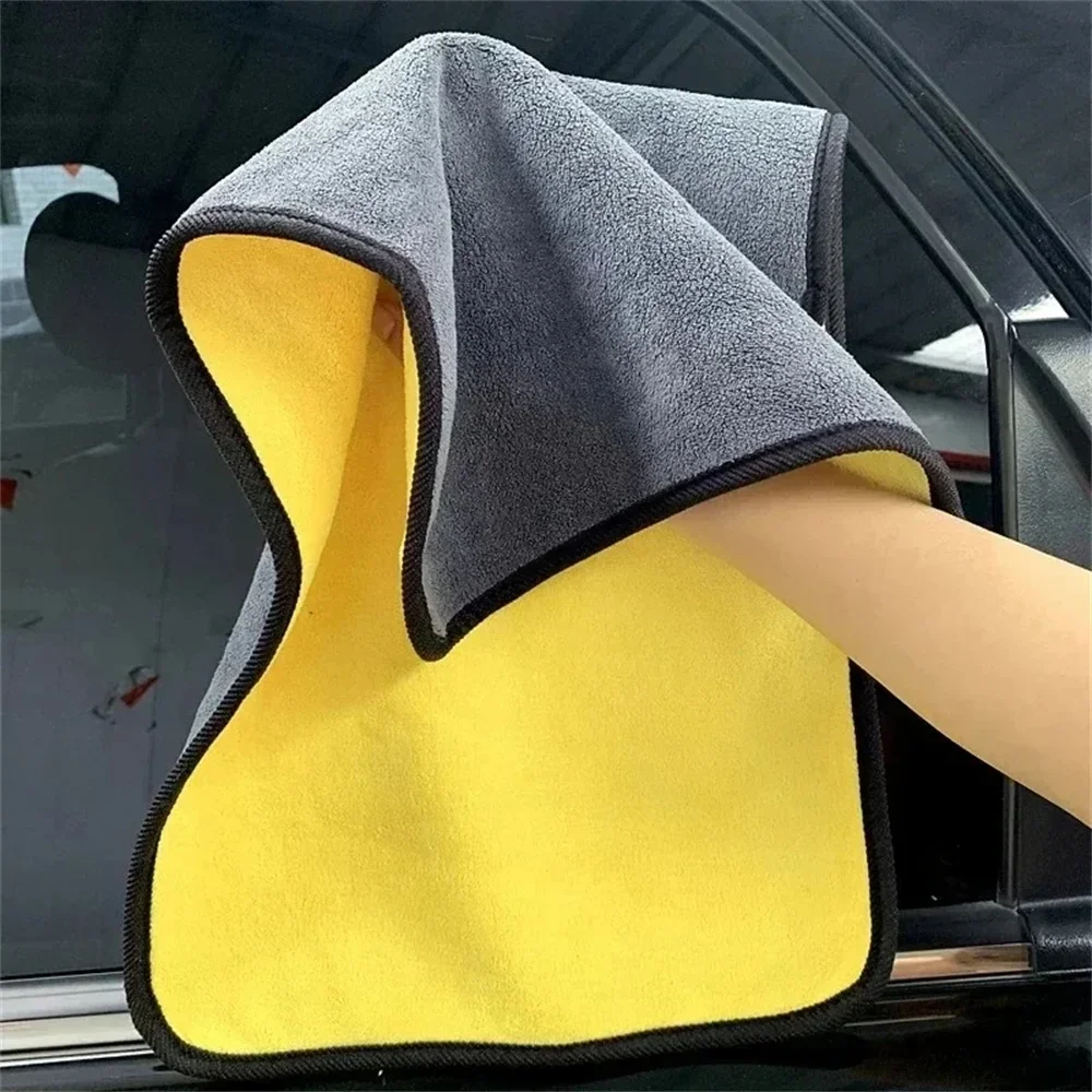 Double Sides Car Microfiber Cloths Super Absorbent Washing Drying Cleaning Towels Auto Detailing Towel Rags Clean Tool