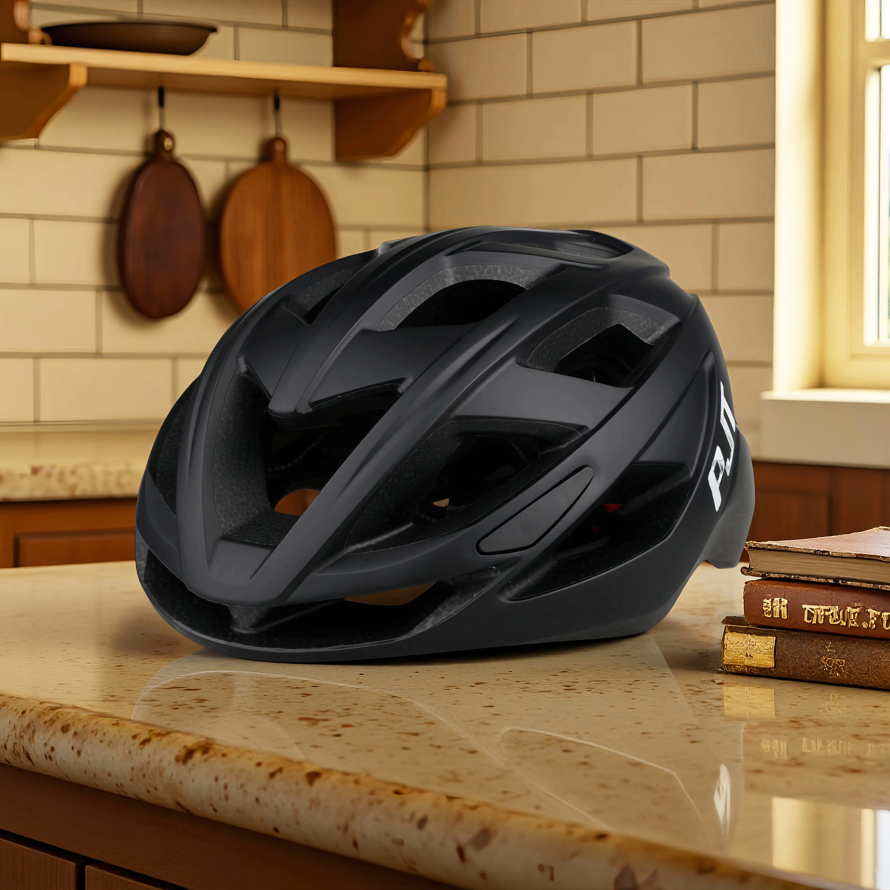 PJT Cycling Helmet Man Women Road Mountain Bike Helmet Outdoor Bicycle Skateboard Scooter Integrally-Molded Ultralight Helmet
