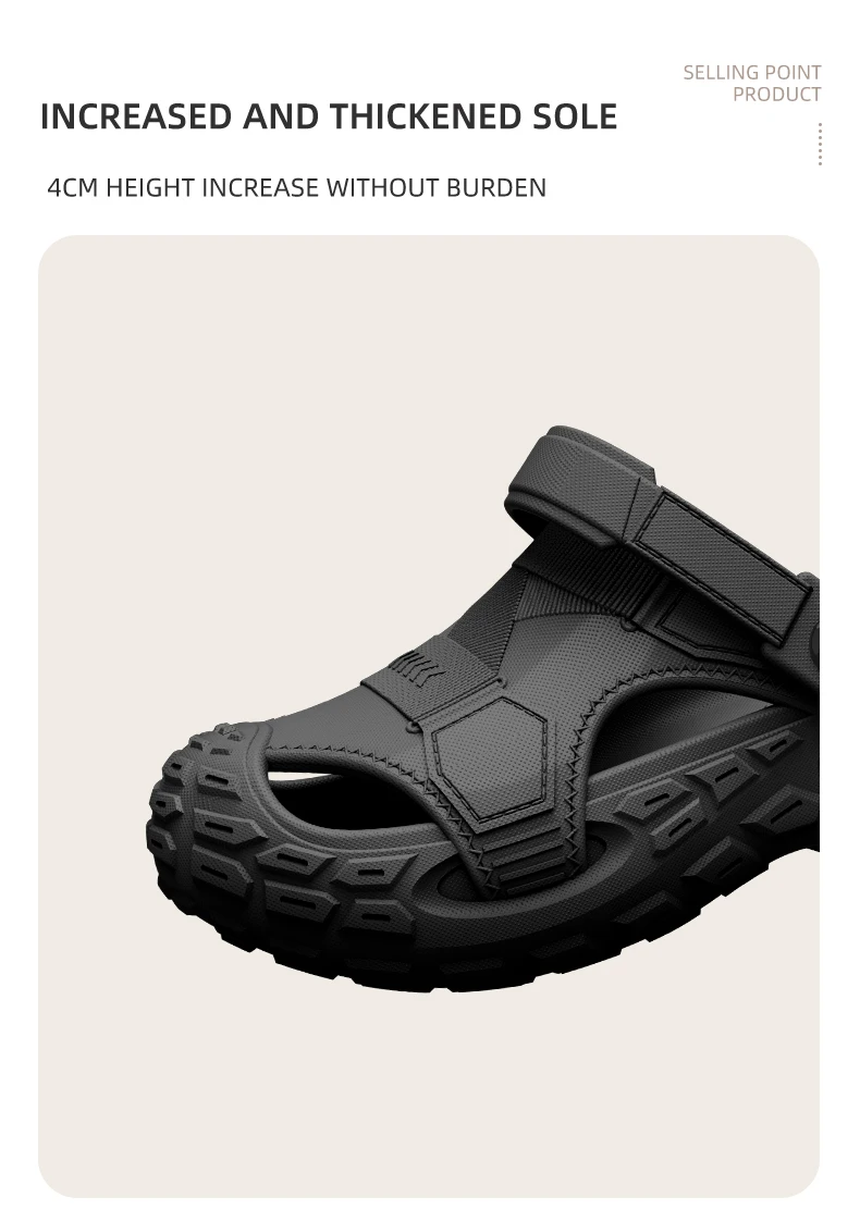 Men's Outdoor Summer Wearable Clog Shoes Anti-Slip Breathable Odor-Resistant Slip-Resistant Sandals