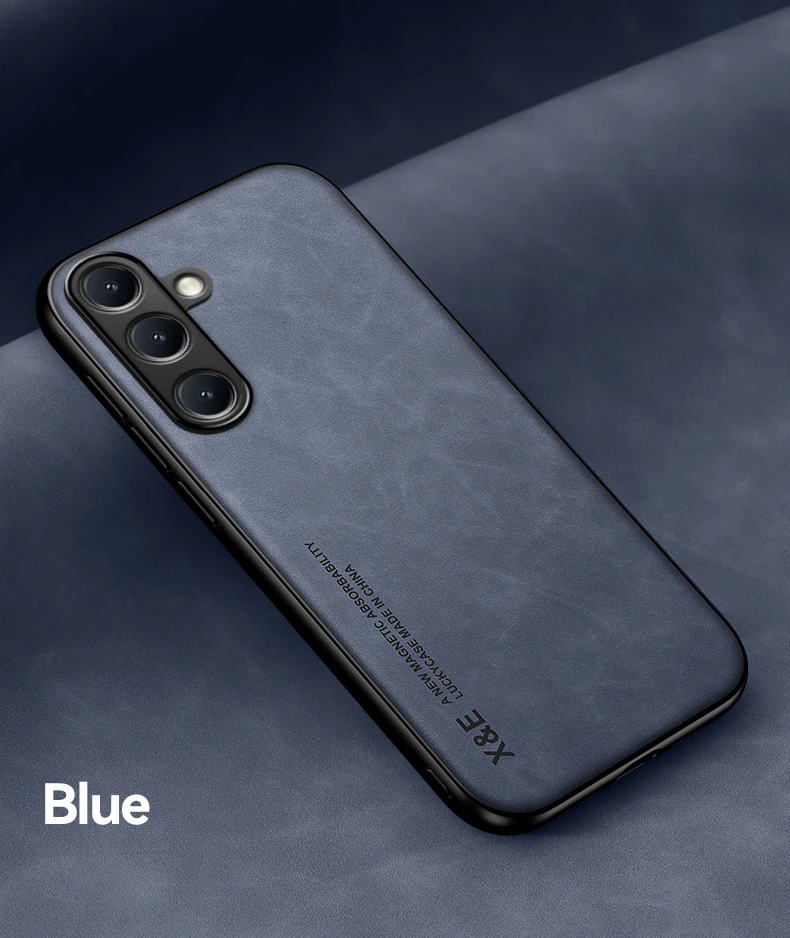 Luxury Leather Ultra Thin Phone Case For Samsung Galaxy S26 S25 S24 S23 S22 S21 Ultra Plus Silky Feel Soft Cover For Car Holder
