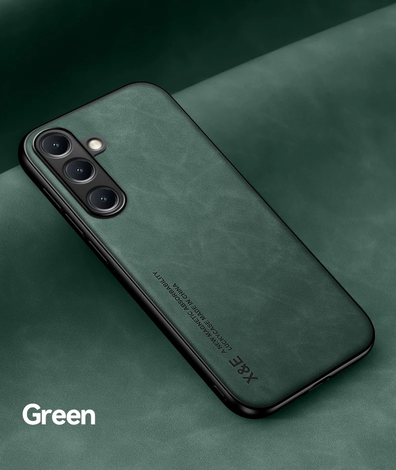 Luxury Leather Ultra Thin Phone Case For Samsung Galaxy S26 S25 S24 S23 S22 S21 Ultra Plus Silky Feel Soft Cover For Car Holder