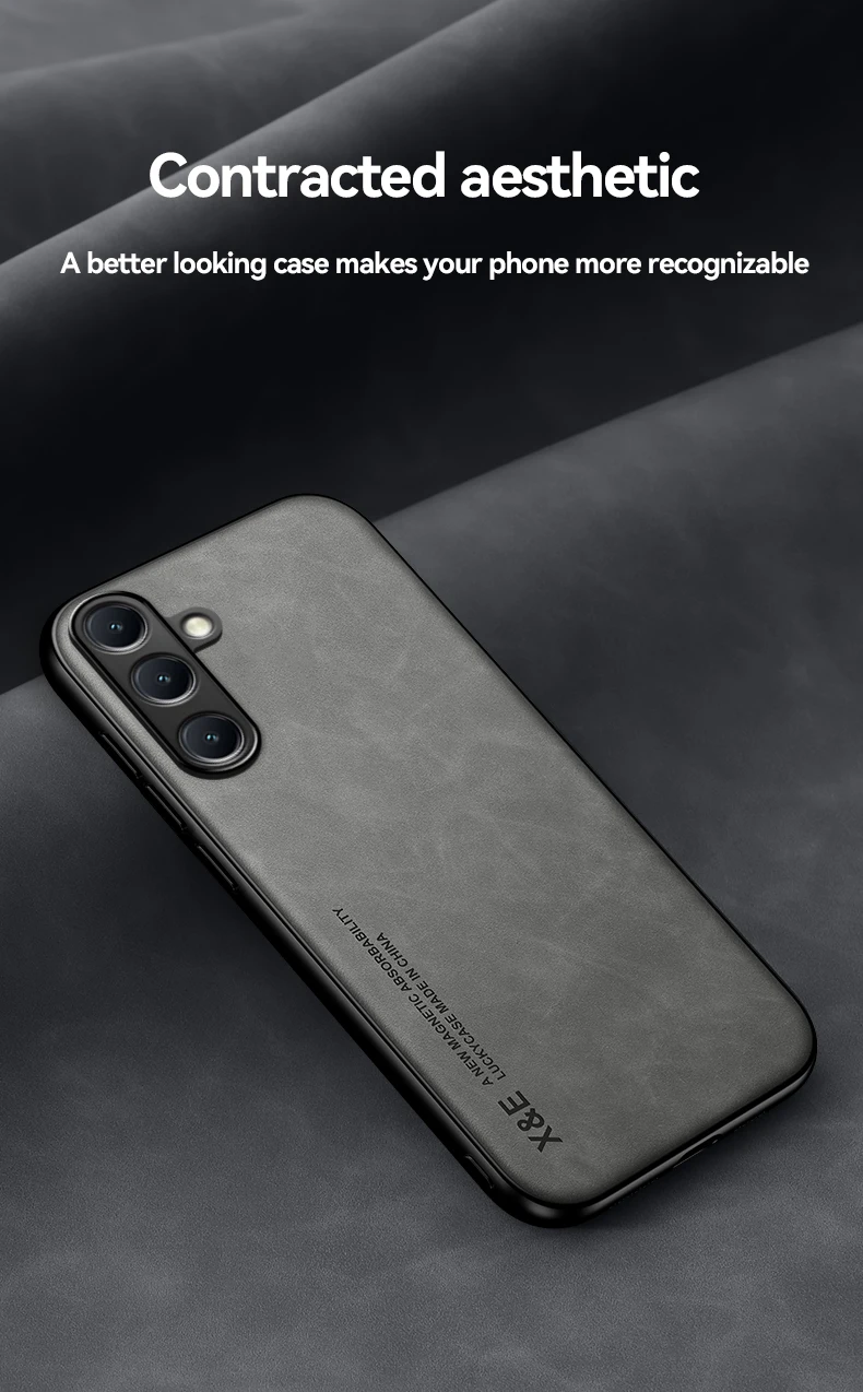 Luxury Leather Ultra Thin Phone Case For Samsung Galaxy S26 S25 S24 S23 S22 S21 Ultra Plus Silky Feel Soft Cover For Car Holder