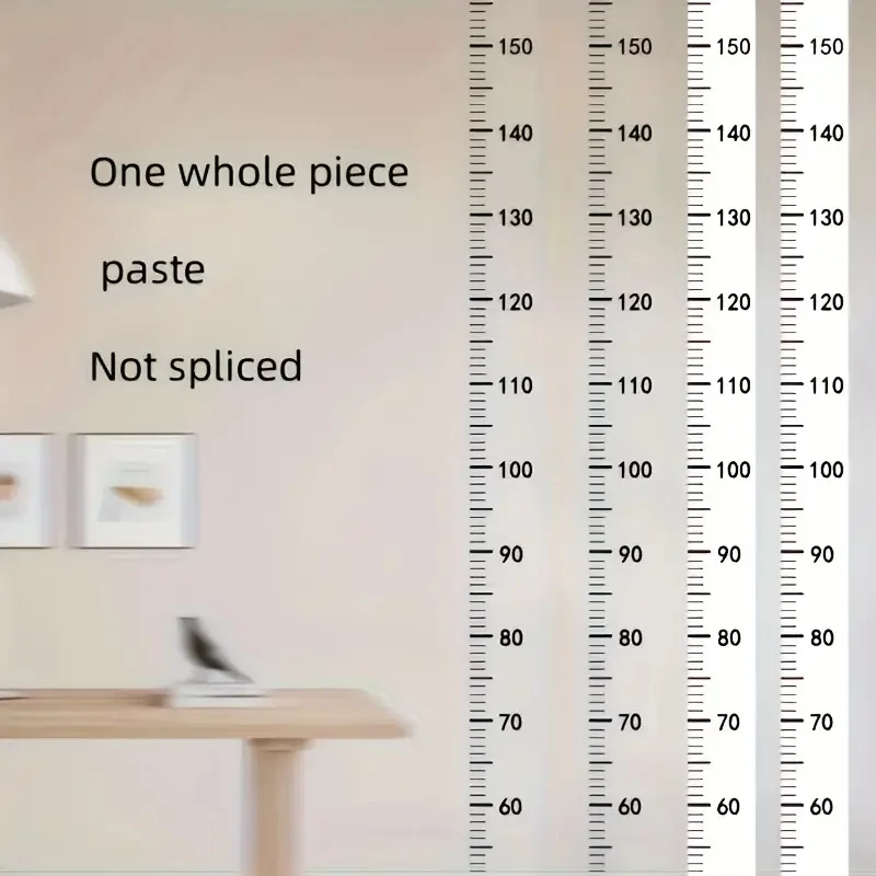 2m Wall Height Measurement Card - Easy-to-Read Durable PC Material Writeable & Removable Ideal for Room Decor Wall Decorations
