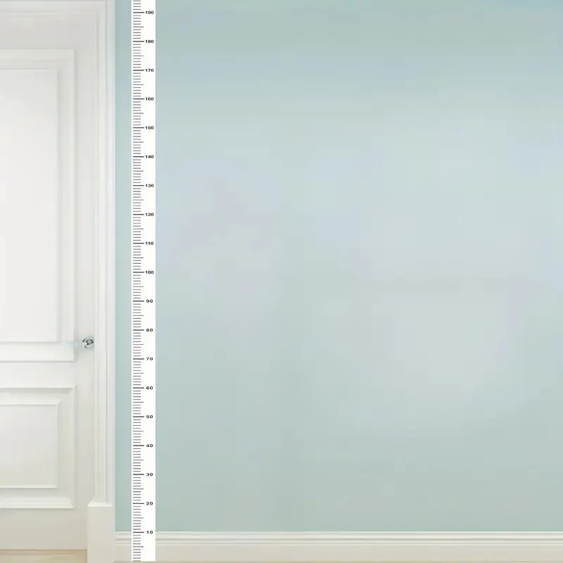 2m Wall Height Measurement Card - Easy-to-Read Durable PC Material Writeable & Removable Ideal for Room Decor Wall Decorations
