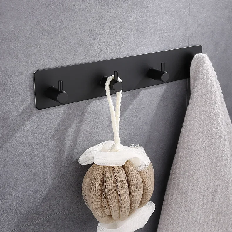 Stainless Steel 3M Self Adhesive Hooks Sticky Wall Door Hook Robe Tea Towel Rustproof Towel Rack, Clothes Coat Hanger