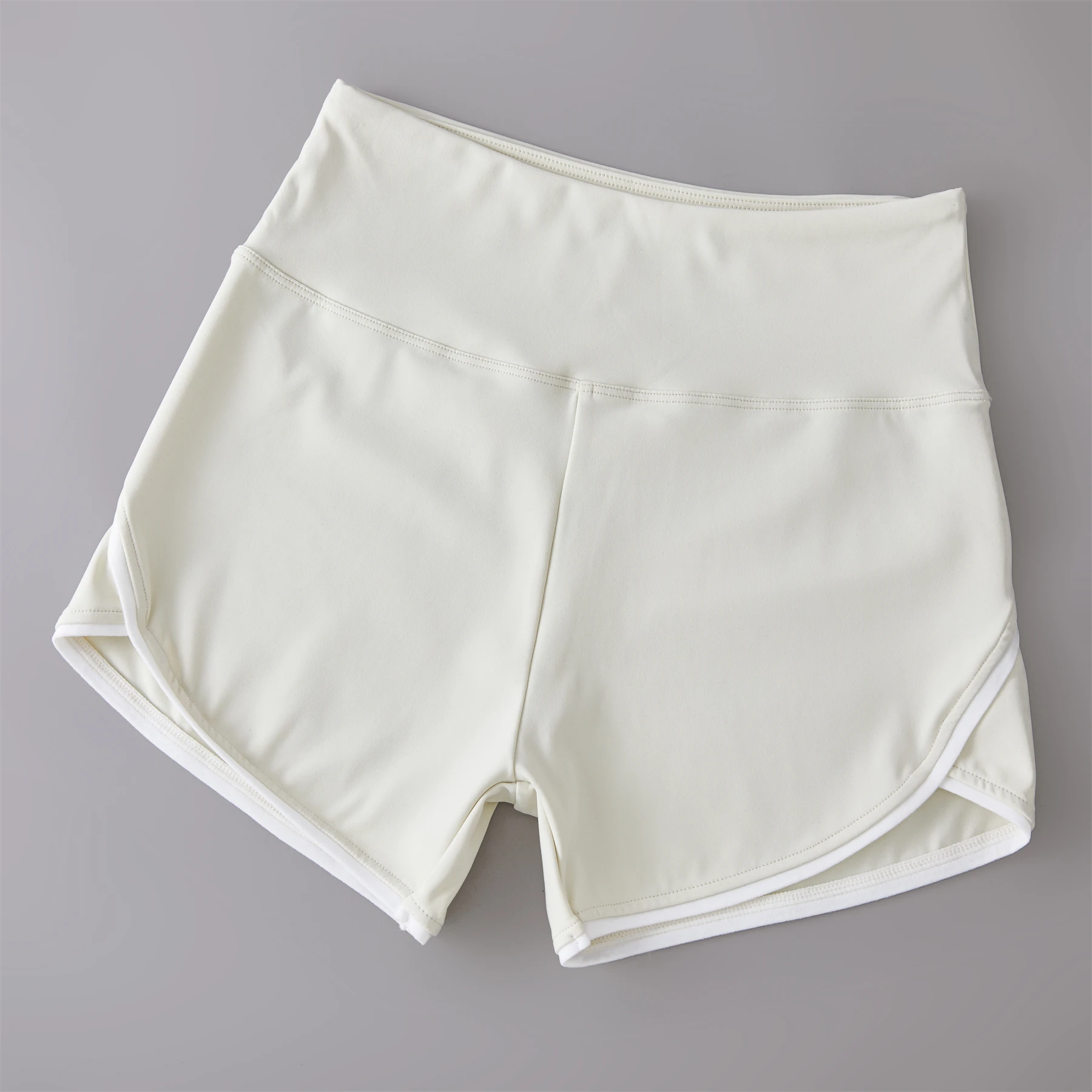 2024 New Color Contrast High Waist Sports Shorts Tight Elastic Peach Hip Training Fitness Yoga Hot Pants
