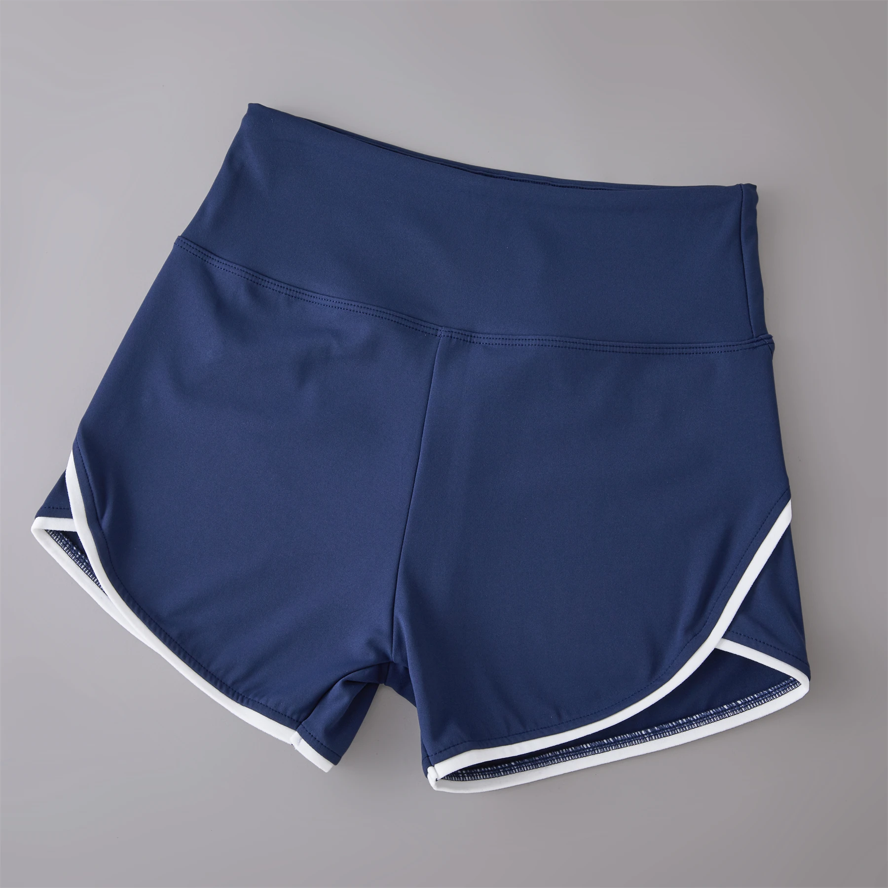 2024 New Color Contrast High Waist Sports Shorts Tight Elastic Peach Hip Training Fitness Yoga Hot Pants