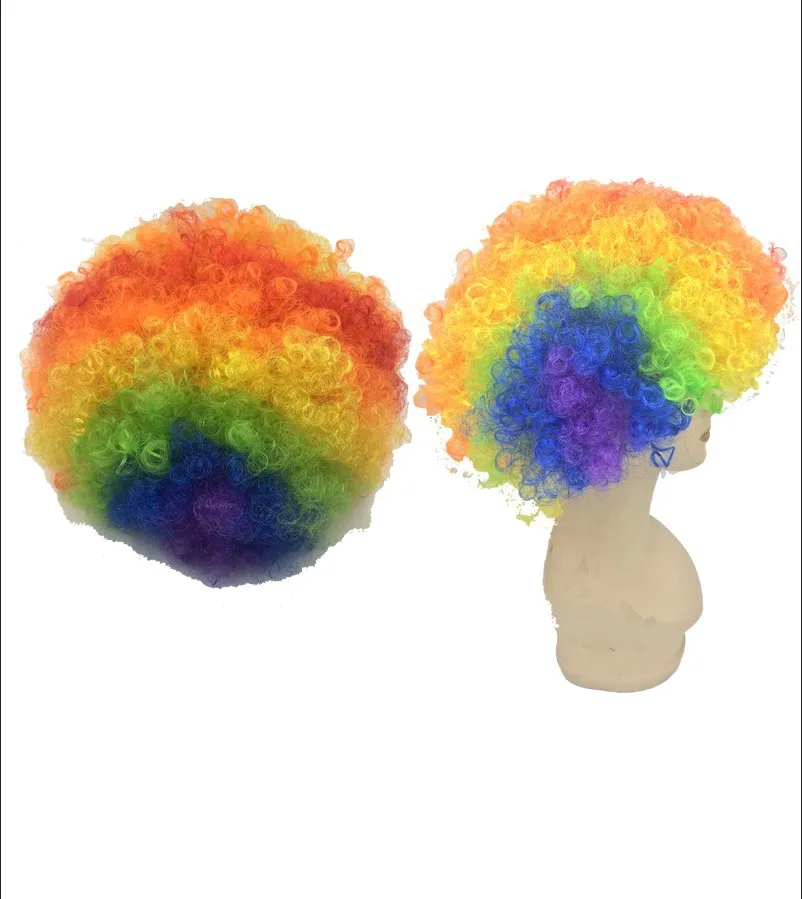 2024 New Funny Joker Wig Explosive Head Clown Fan Party Halloween Ball Party Dressing Supplies Holiday Colorful Wig Headwear