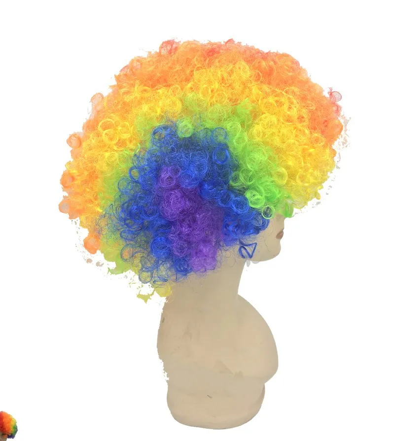 2024 New Funny Joker Wig Explosive Head Clown Fan Party Halloween Ball Party Dressing Supplies Holiday Colorful Wig Headwear