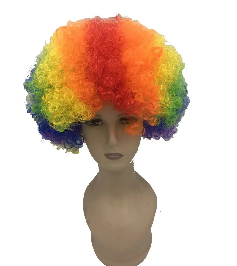 2024 New Funny Joker Wig Explosive Head Clown Fan Party Halloween Ball Party Dressing Supplies Holiday Colorful Wig Headwear
