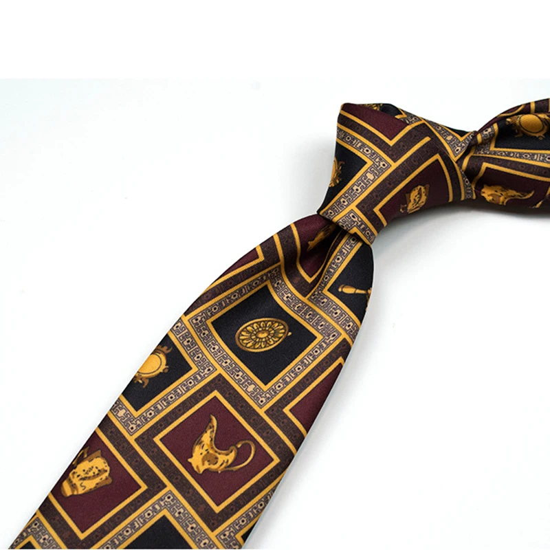 New Trendy 9cm Width Large Neckties For Men Women Cartoon Flower Printed Casual Vintage Neck Tie Shirt Accessories Tuxedo Cravat