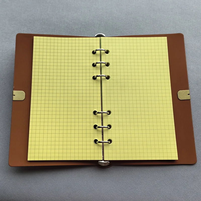 50 Sheets A6 Colorful Grid Loose Leaf Notebook Refill Spiral Binder Inner Page Line Blank craft Grid Inside Paper Stationery