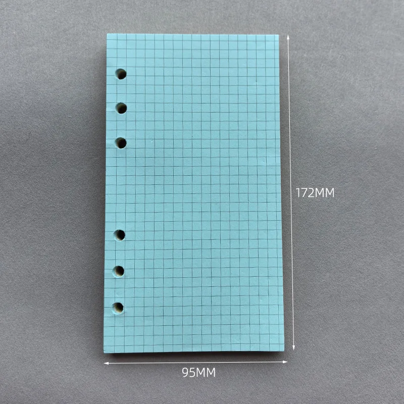 50 Sheets A6 Colorful Grid Loose Leaf Notebook Refill Spiral Binder Inner Page Line Blank craft Grid Inside Paper Stationery
