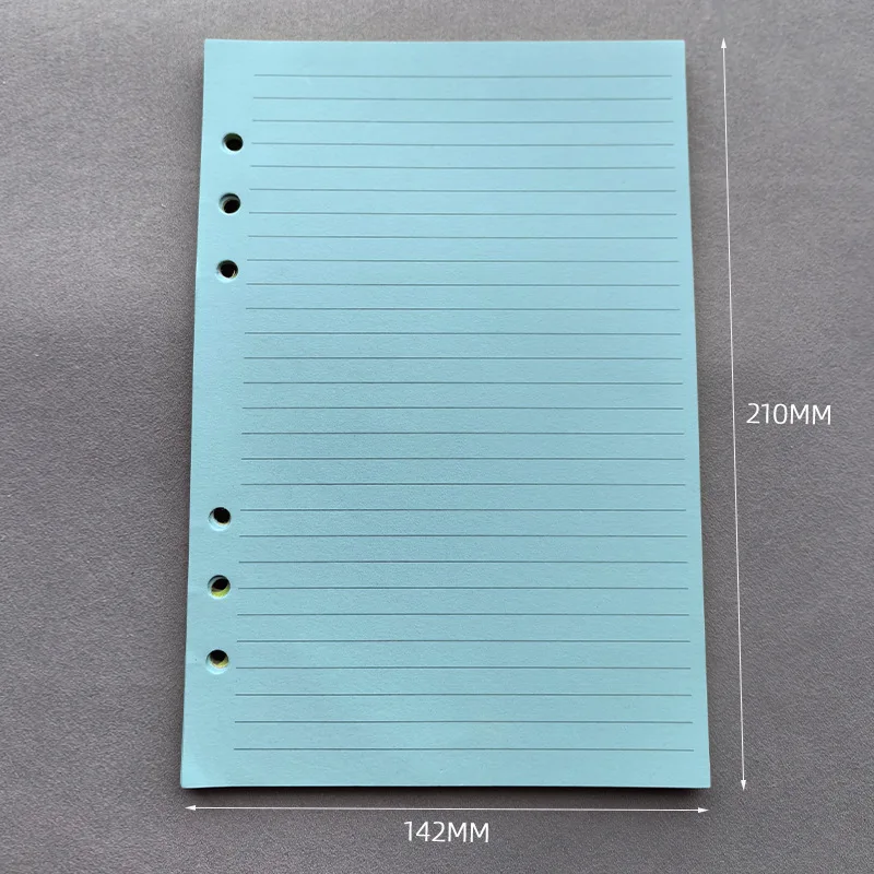 50 Sheets A6 Colorful Grid Loose Leaf Notebook Refill Spiral Binder Inner Page Line Blank craft Grid Inside Paper Stationery