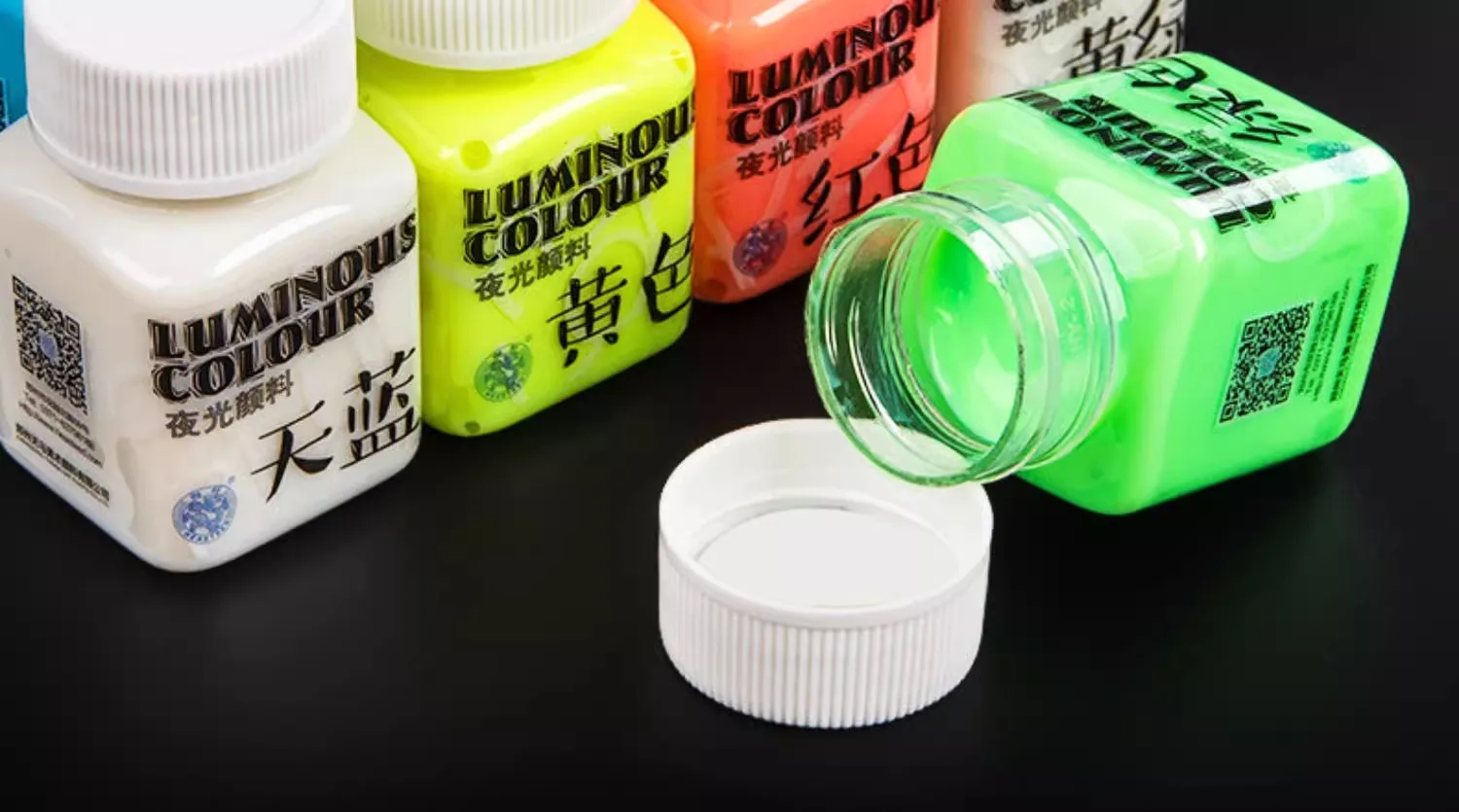 58ML Luminous Acrylic Pigment Fluorescent Paint Glow in Dark DIY Halloween Party Jewelry Nail Art Nail Beauty Resin Pigment